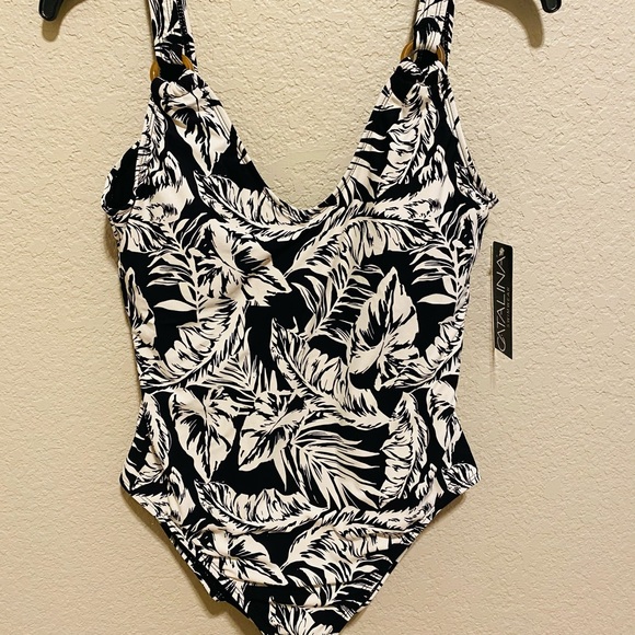 Women's V Neck One Piece - Picture 3 of 4